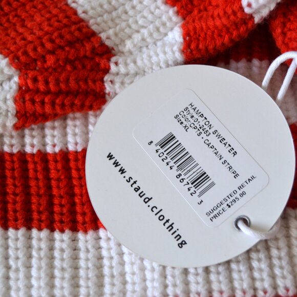 STAUD HAMPTON CAPTAIN STRIPE SWEATER- NWT $98 - Picture 9 of 10